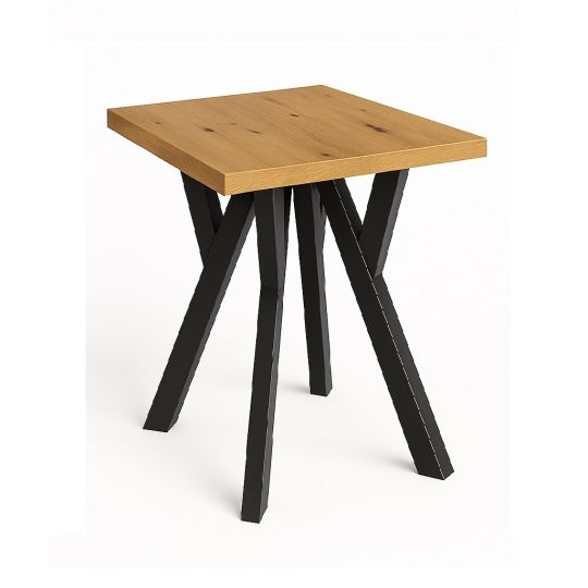 Nr. 9 Stół 60x60 blat do kantu grub. 36mm Loft Industrial