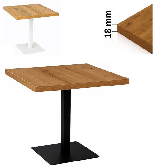 Stolik okolicznościowy kawowy 80cm x 80cm blat 18mm Loft industrial 