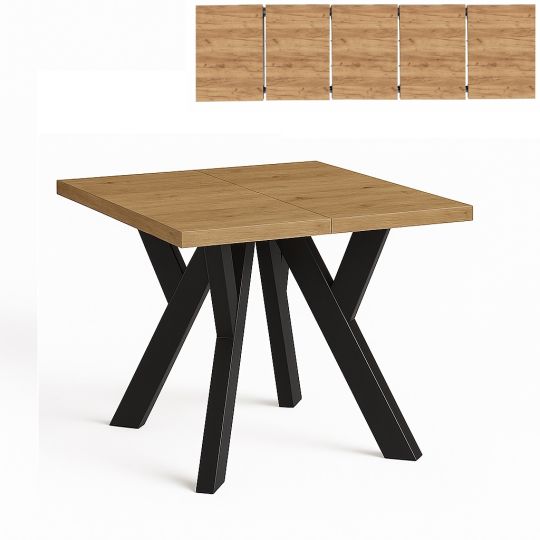 Nr. 3 Stół rozsuwany 80x80/230cm blat grub. 36mm Loft Industrial