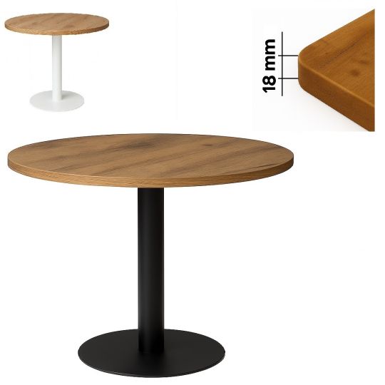 Stolik okolicznościowy kawowy Ø 80cm blat 18mm Loft industrial 