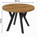 Nr.17 Stół okrągły Ø 80cm blat grub. 36mm Loft industrial