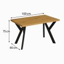 Nr.14 Stół 60x100 blat do kantu grub. 36mm Loft Industrial