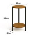 Kwietnik stolik okrągły fi 28cm metal wys. 65cm