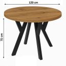 Nr.19 Stół okrągły Ø 120cm blat grub. 36mm