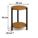 Kwietnik stolik okrągły fi 25cm metal wys. 45cm