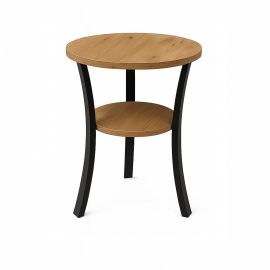 Stolik okolicznościowy okrągły kawowy fi 50cm metal LOFT INDUSTRIAL