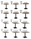 Stolik okolicznościowy kawowy Ø 80cm blat 18mm Loft industrial 