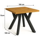 Nr.11 Stół 100x100 blat do kantu grub. 36mm Loft Industrial