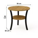 Stolik okolicznościowy okrągły kawowy fi 50cm metal LOFT INDUSTRIAL